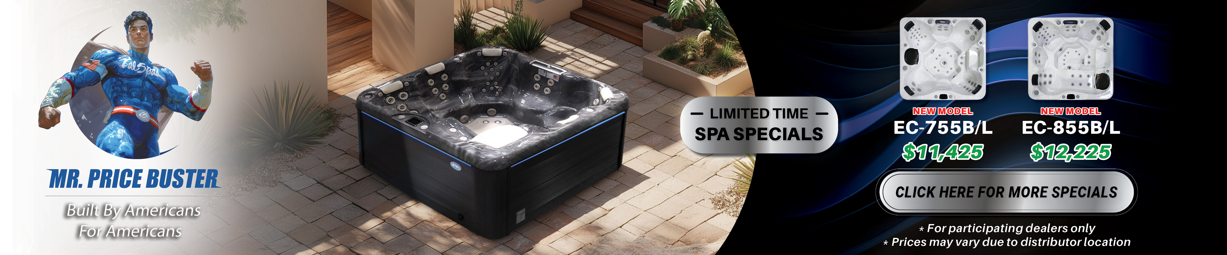 Calspas hot tub being used in a family setting - Baldwin Park