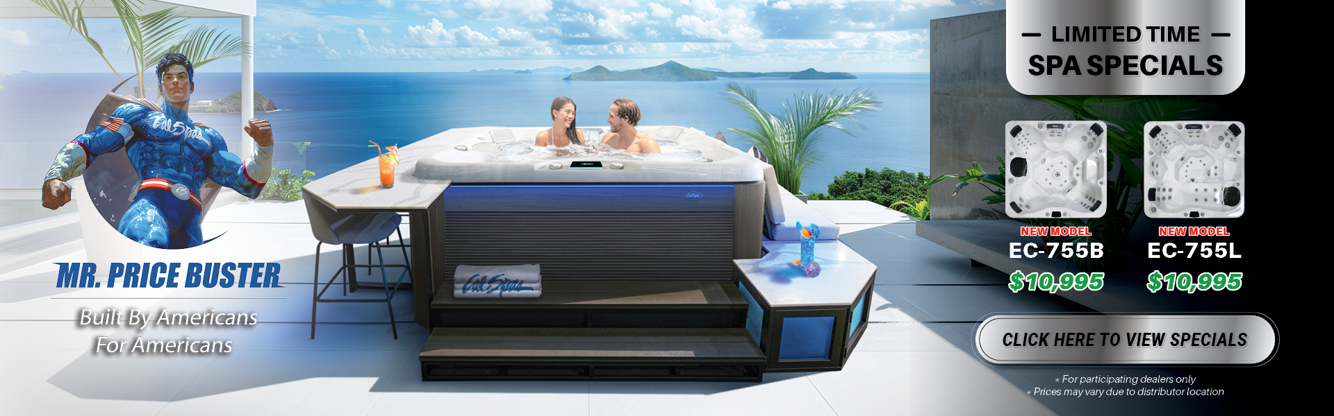 Calspas hot tub being used in a family setting - Baldwin Park