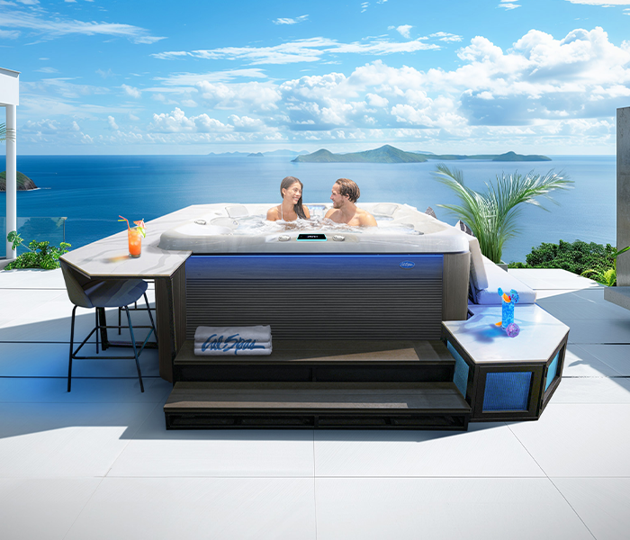 Calspas hot tub being used in a family setting - Baldwin Park